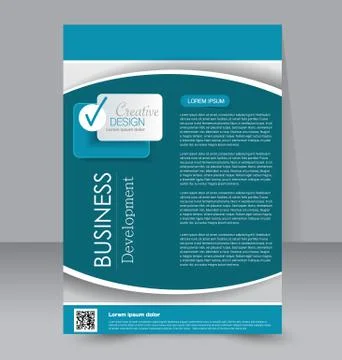 Flyer template. Business brochure. Editable A4 poster Stock Illustration