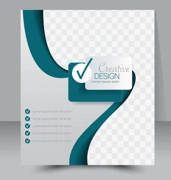 Flyer template. Business brochure. Editable A4 poster Stock Illustration