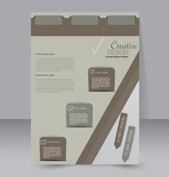 Flyer template. Business brochure. Editable A4 poster Stock Illustration