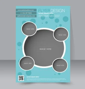 Flyer template. Business brochure. Editable A4 poster Stock Illustration