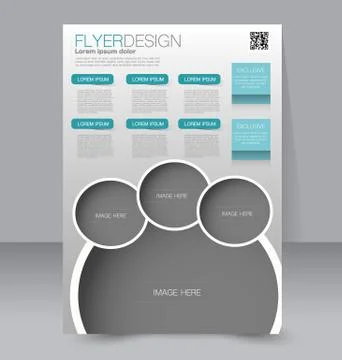 Flyer template. Business brochure. Editable A4 poster Stock Illustration