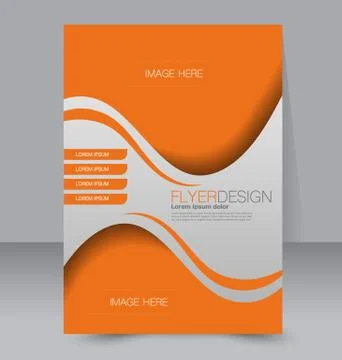 Flyer template. Business brochure. Editable A4 poster Stock Illustration