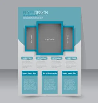 Flyer template. Business brochure. Editable A4 poster Stock Illustration