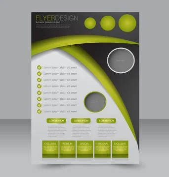 Flyer template. Business brochure. Editable A4 poster Stock Illustration