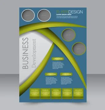 Flyer template. Business brochure. Editable A4 poster Stock Illustration