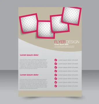 Flyer template. Business brochure. Editable A4 poster Stock Illustration