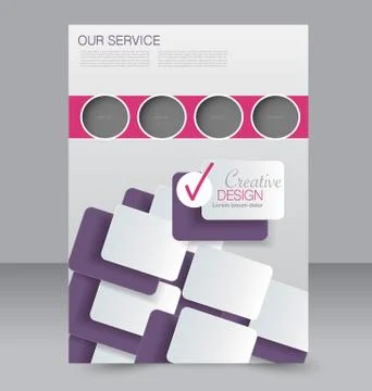 Flyer template. Business brochure. Editable A4 poster Stock Illustration