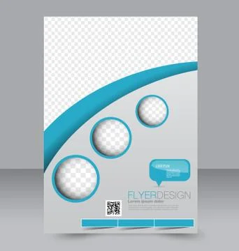 Flyer template. Business brochure. Editable A4 poster Stock Illustration