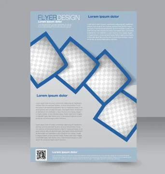 Flyer template. Business brochure. Editable A4 poster Stock Illustration