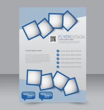 Flyer template. Business brochure. Editable A4 poster Stock Illustration