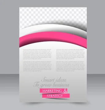 Flyer template. Business brochure. Editable A4 poster Stock Illustration