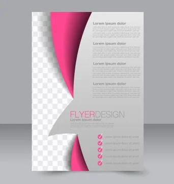 Flyer template. Business brochure. Editable A4 poster Stock Illustration