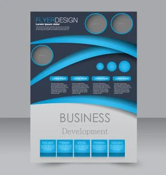 Flyer template. Business brochure. Editable A4 poster Stock Illustration