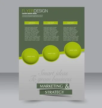 Flyer template. Business brochure. Editable A4 poster Stock Illustration