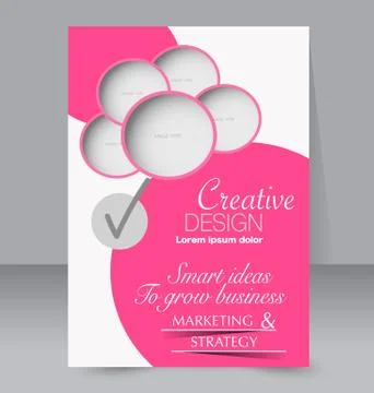 Flyer template. Business brochure. Editable A4 poster Stock Illustration