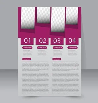 Flyer template. Business brochure. Editable A4 poster Stock Illustration