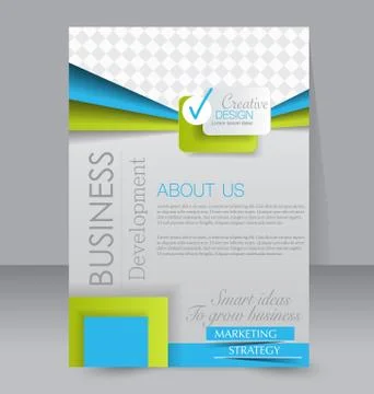 Flyer template. Business brochure. Editable A4 poster Stock Illustration
