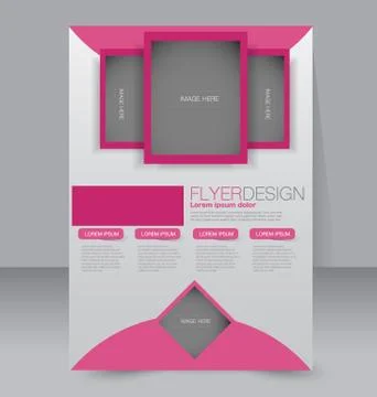 Flyer template. Business brochure. Editable A4 poster Stock Illustration
