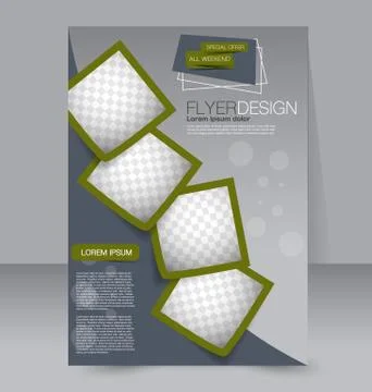 Flyer template. Business brochure. Editable A4 poster Illustrazione stock