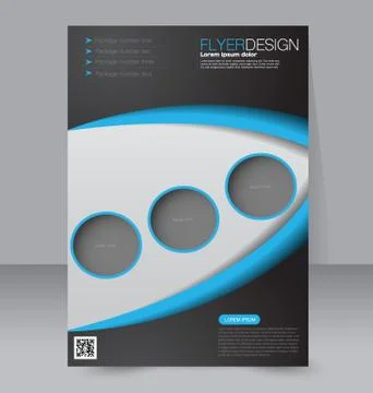 Flyer template. Business brochure. Editable A4 poster Stock Illustration
