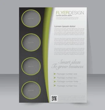 Flyer template. Business brochure. Editable A4 poster Stock Illustration