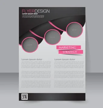 Flyer template. Business brochure. Editable A4 poster Stock Illustration