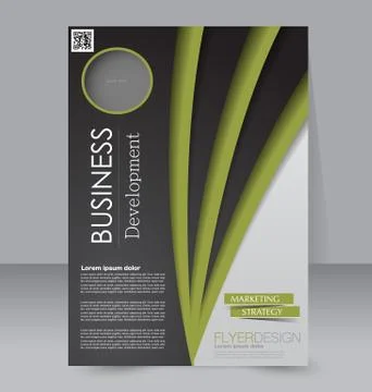 Flyer template. Business brochure. Editable A4 poster Stock Illustration