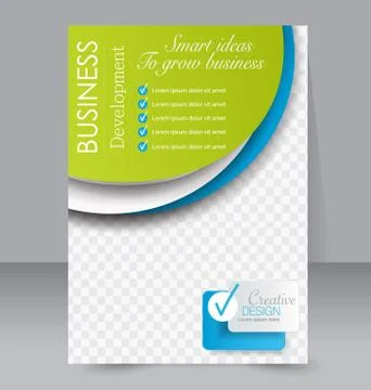 Flyer template. Business brochure. Editable A4 poster Illustrazione stock