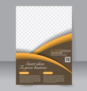 Flyer template. Business brochure. Editable A4 poster Stock Illustration