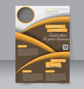 Flyer template. Business brochure. Editable A4 poster Stock Illustration