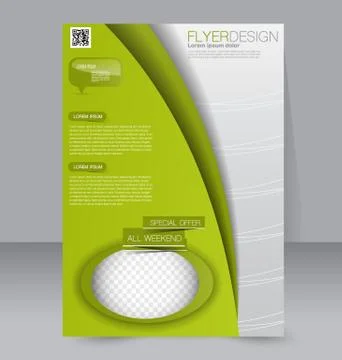 Flyer template. Business brochure. Editable A4 poster Stock Illustration