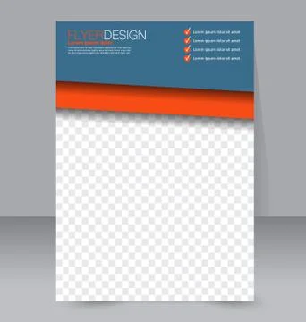 Flyer template. Business brochure. Editable A4 poster Stock Illustration