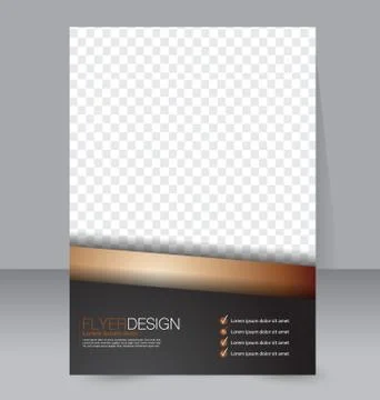 Flyer template. Business brochure. Editable A4 poster Stock Illustration