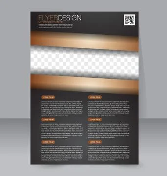 Flyer template. Business brochure. Editable A4 poster Stock Illustration