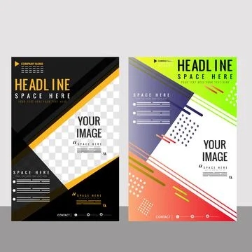 Flyer template Company Creative Modern Business flyer Design Stock Illustration