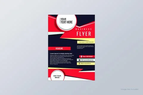 Flyer template design Brochure of geometric shapes in fuchsia and grey color 스톡 일러스트
