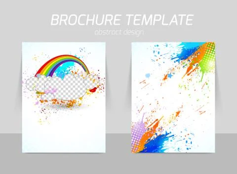 Flyer template design Stock Illustration