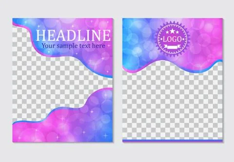 Flyer template design Illustrazione stock