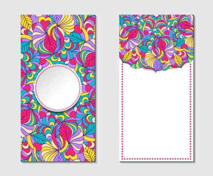 Flyer template design. Stock Illustration