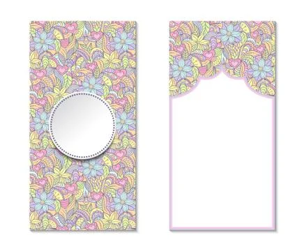 Flyer template design. Stock Illustration