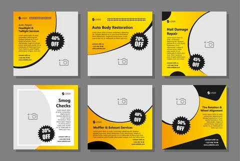 Flyer template set, vector illustration Stock Illustration