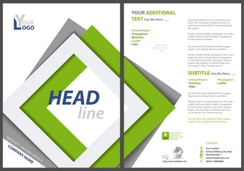 Flyer Template with Square Frames Stock Illustration