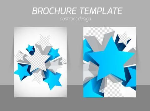 Flyer template with star Illustrazione stock