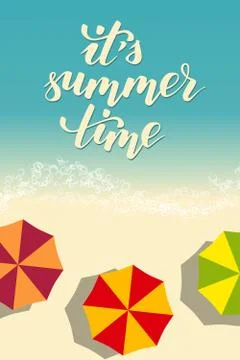 Flyer template for summer time holidays Stock Illustration