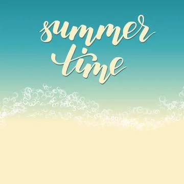 Flyer template for summer time holidays Stock Illustration