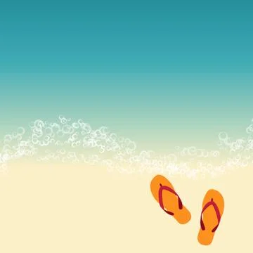 Flyer template for summer time holidays Stock Illustration