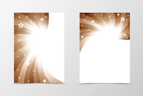 Flyer template swirl design Illustrazione stock
