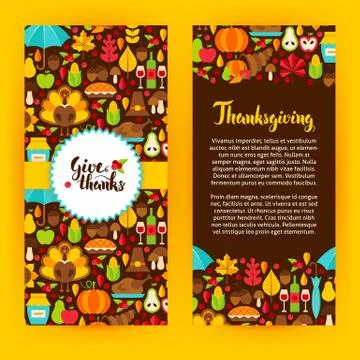 Flyer Template Thanksgiving Stock Illustration