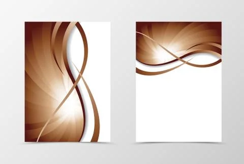 Flyer template vortex design Stock Illustration