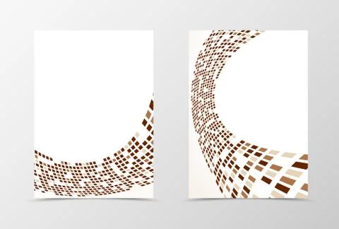 Flyer template wave design Stock Illustration